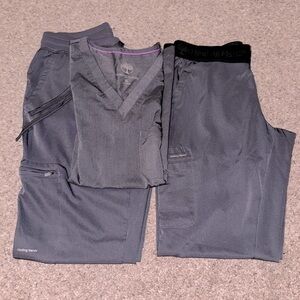 Healing Hands Scrub Set Charcoal Gray XS / SP